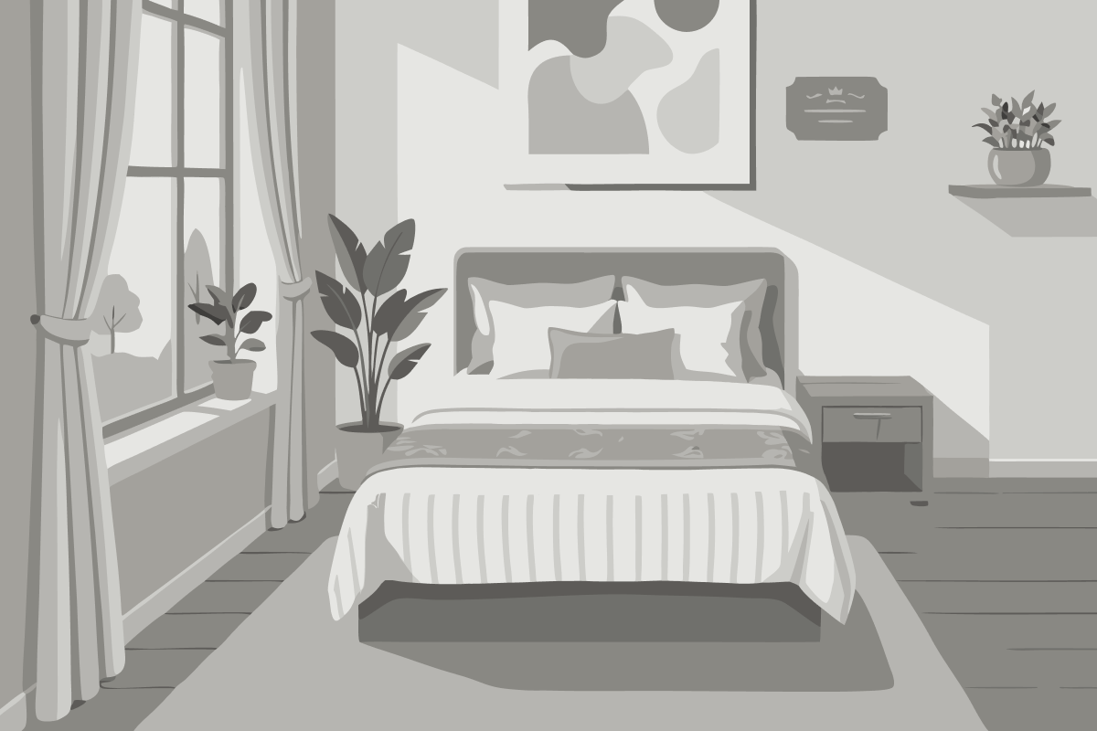 Bed in 3-Bed Japanese-Style Dormitory Room